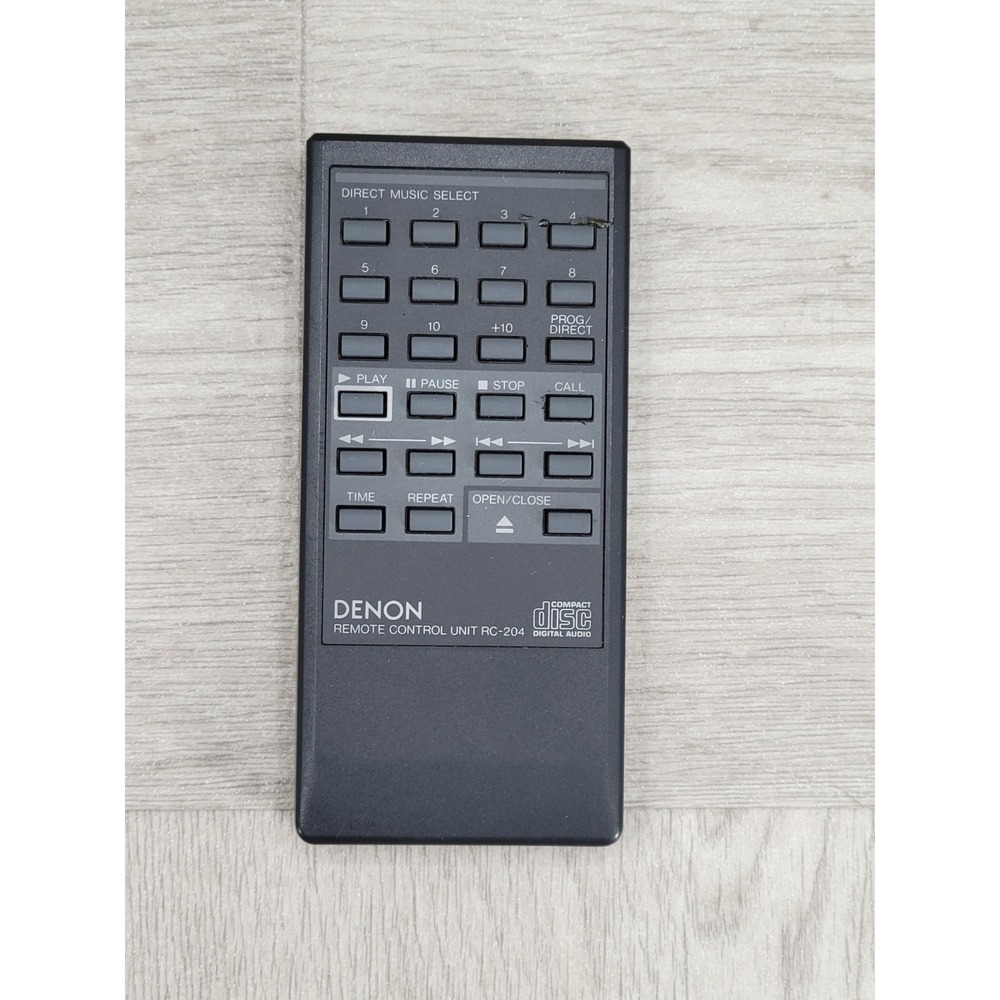 Denon RC-204 Genuine OEM Remote Control DCD600 DCD600KEC CD Player Tested